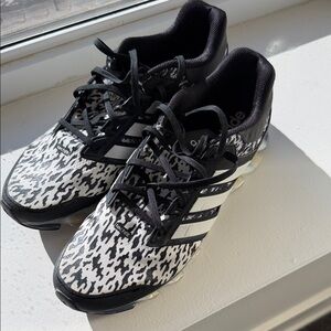 Adidas Women's Black and White Patterned Sneakers